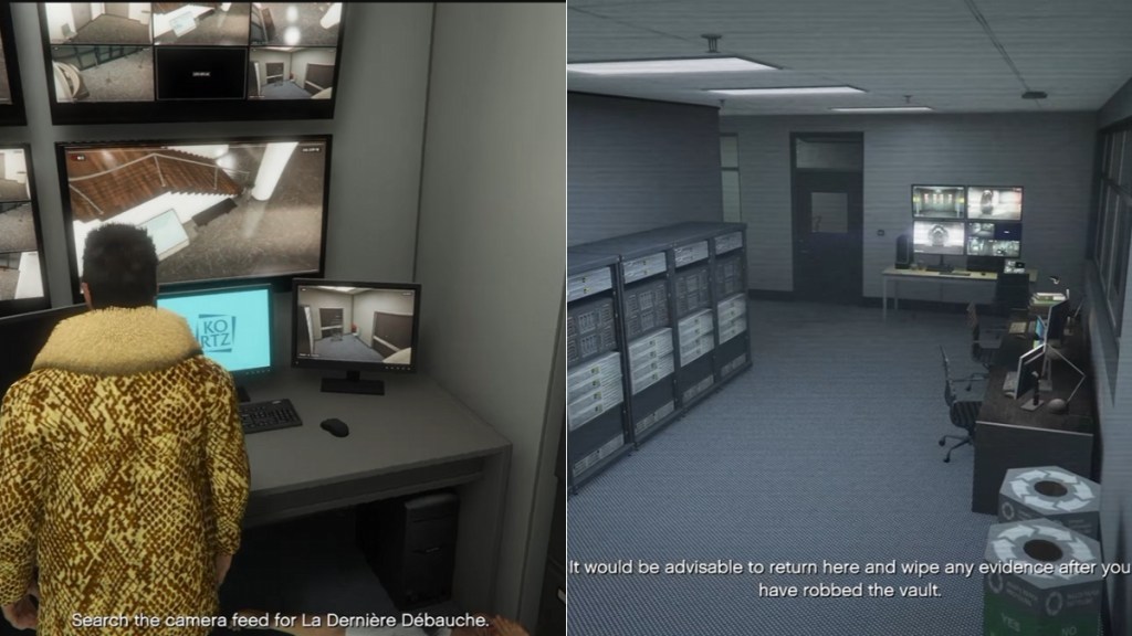 Searching the security cameras in the Kortz Center
