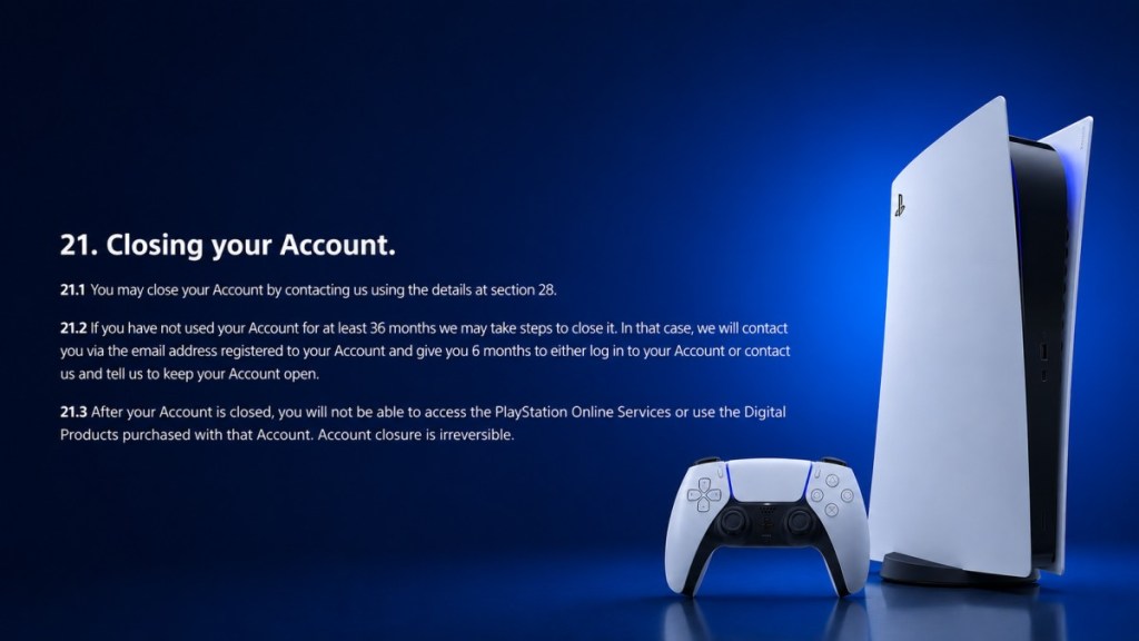 Sony ToS Clause stating PSN account closure after 36 months of inactivity adds to the PlayStation Physical Discs death woe