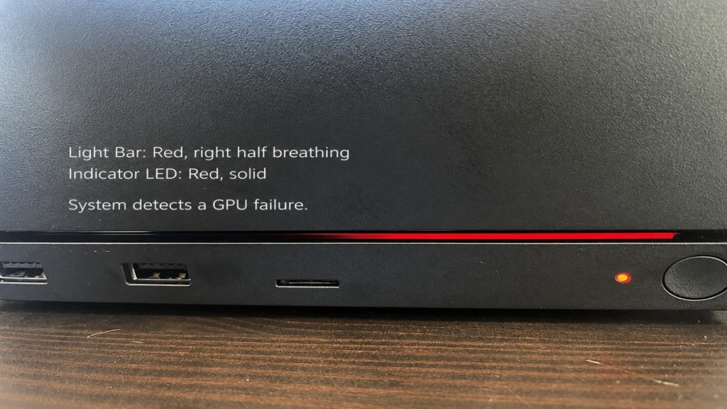 Steam Machine Red Line Of Death indicates GPU Failure