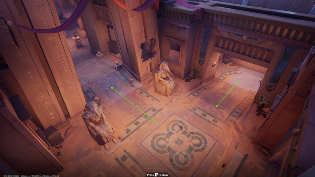 Temple of Khonshu chokepoint 1 in Marvel Rivals Thebes Map