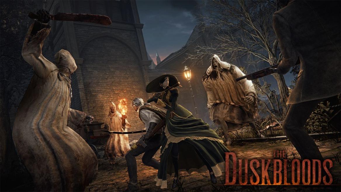 The Bloodsworn characters fighting against PvE enemies in The Duskbloods