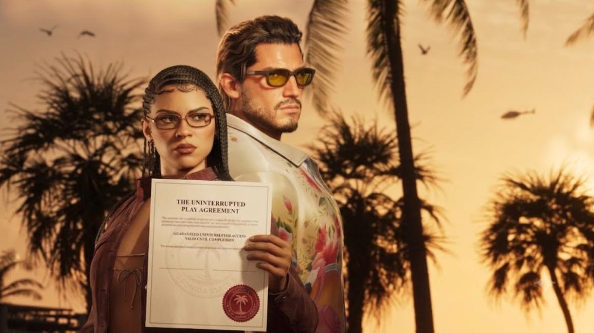 Jason and Lucia holding a contract in GTA 6