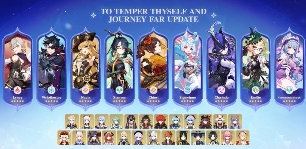 To Temper Thyself and Journey Far new characters