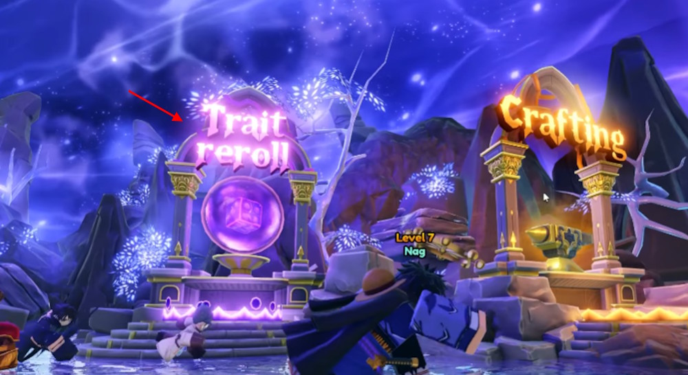 Trait Reroll area in Anime Expeditions