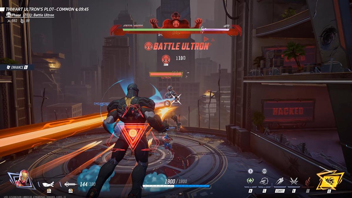 Ultron's unibeam attack in Marvel Rivals