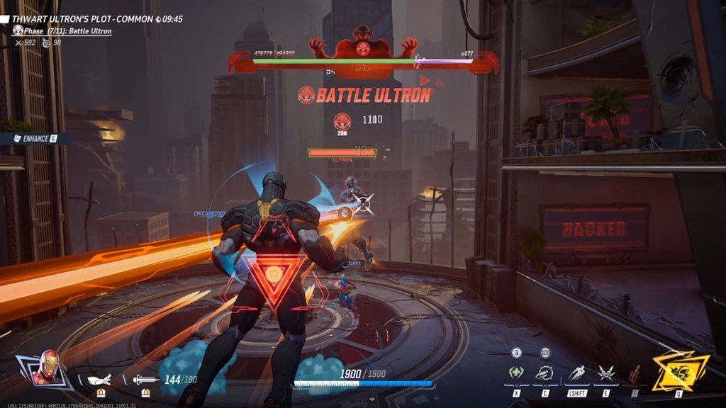 Ultron's unibeam attack in Marvel Rivals