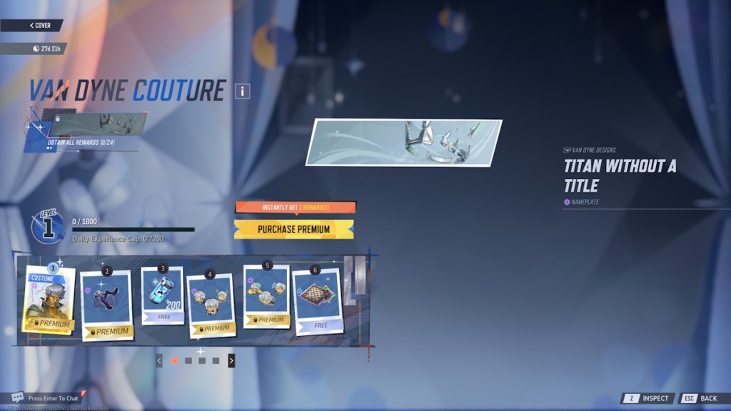 Van Dyne Couture Event Pass Final Reward