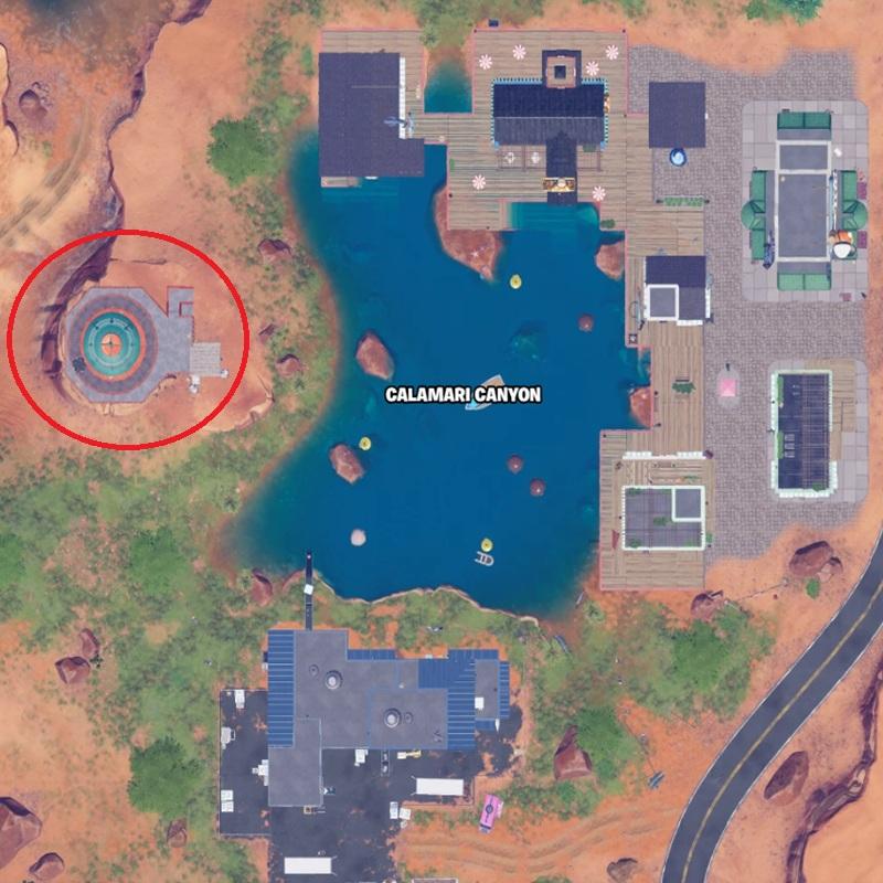 Ubicación de la vista superior del faro en Fortnite