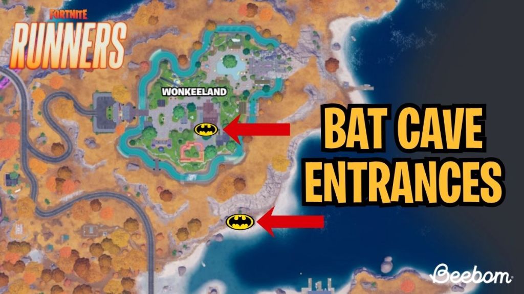 Bat Cave Entrance Location Map in Fortnite