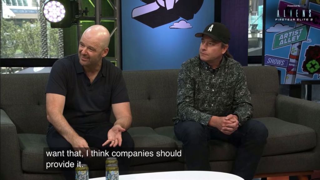 Dan Houser giving an interview at SDCC talking about physical games