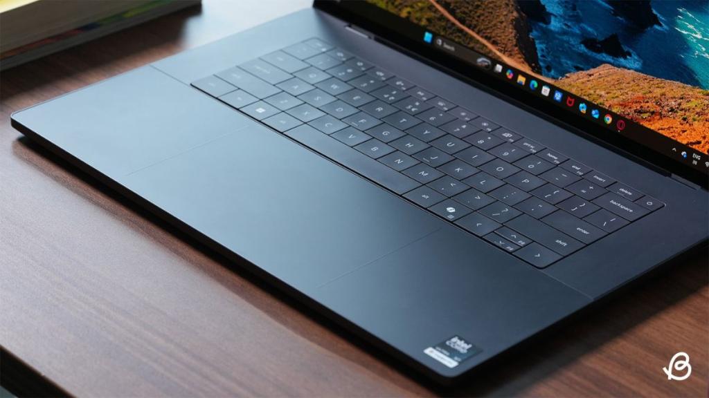 Dell XPS 16 Top Angled View