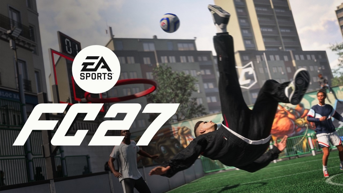 Player in EAFC 27 performing a Bicycle kick