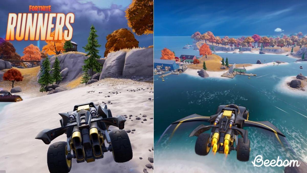 Jugabilidad del buggy de playa de Batman de Fortnite