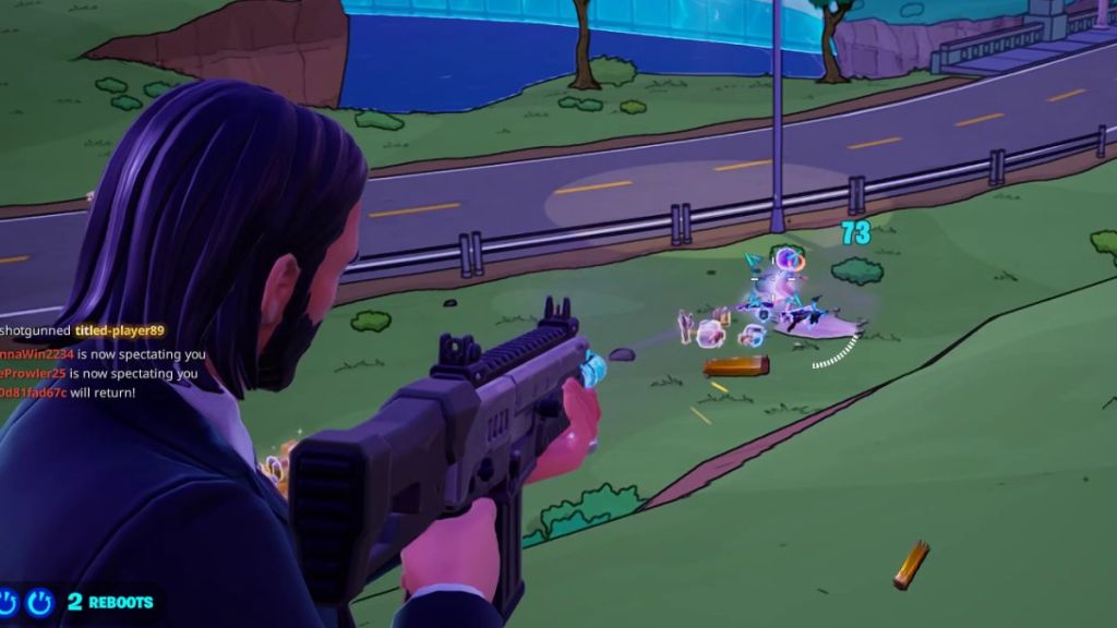 John Wick Shooting with an AR in Fortnite Reload
