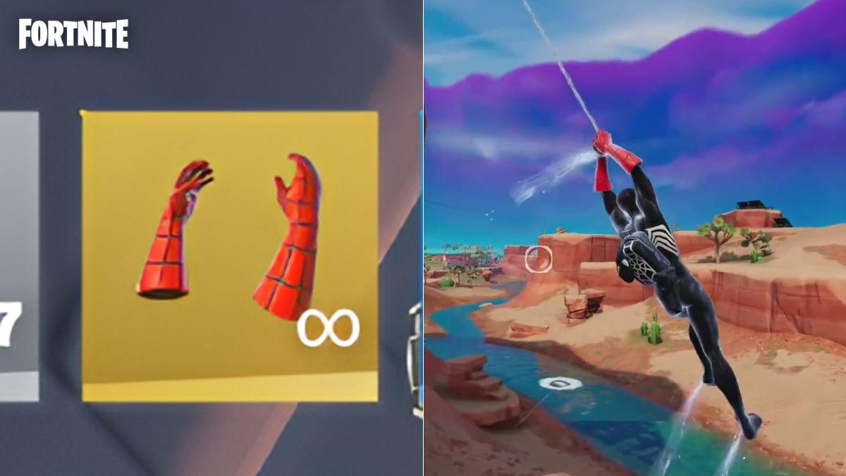 Using Fortnite Spider-Man Web Shooters