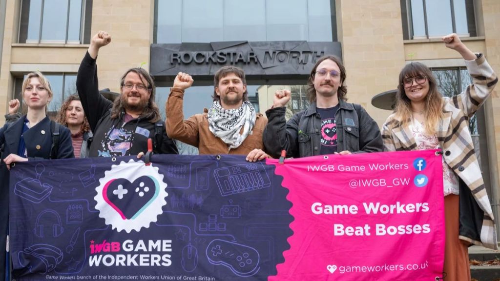 Unión IWGB en la oficina de Rockstar North