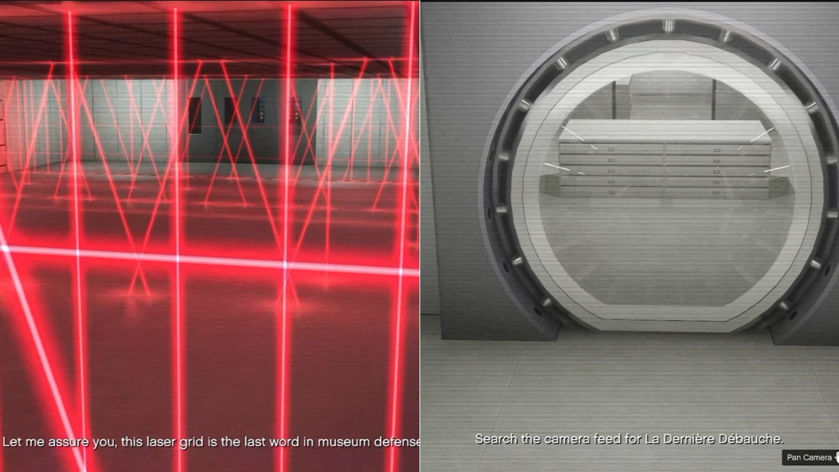 Lasers inside the vault room in GTA Online