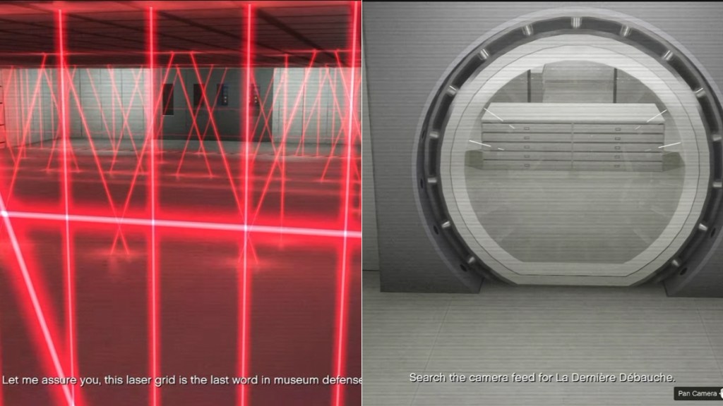 Lasers inside the vault room in GTA Online