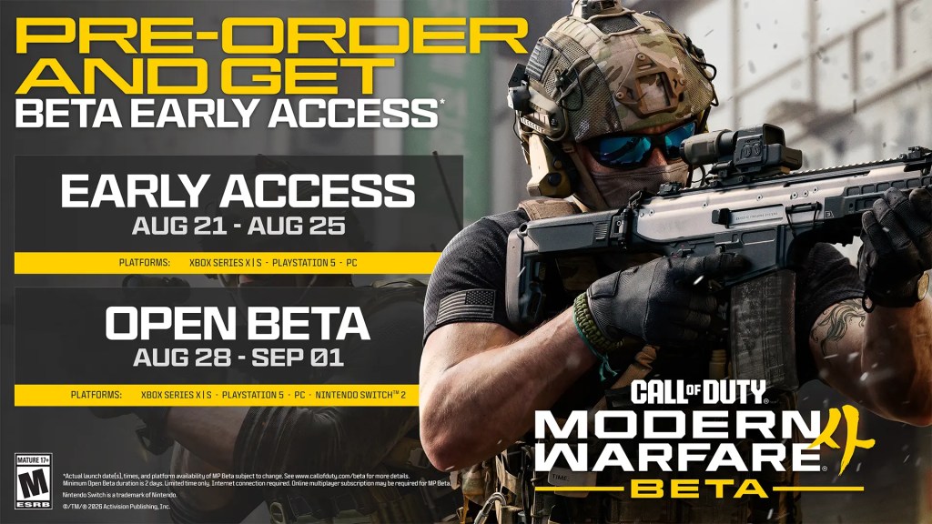 Call of Duty: Modern Warfare 4 Open Beta Early Access through Discord.