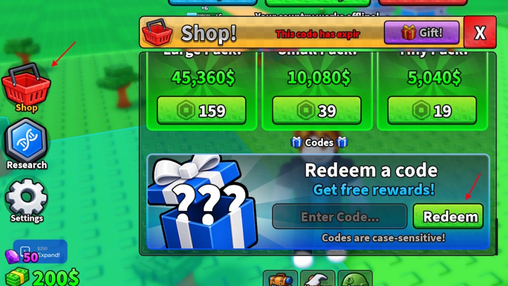 redeem Mini War codes