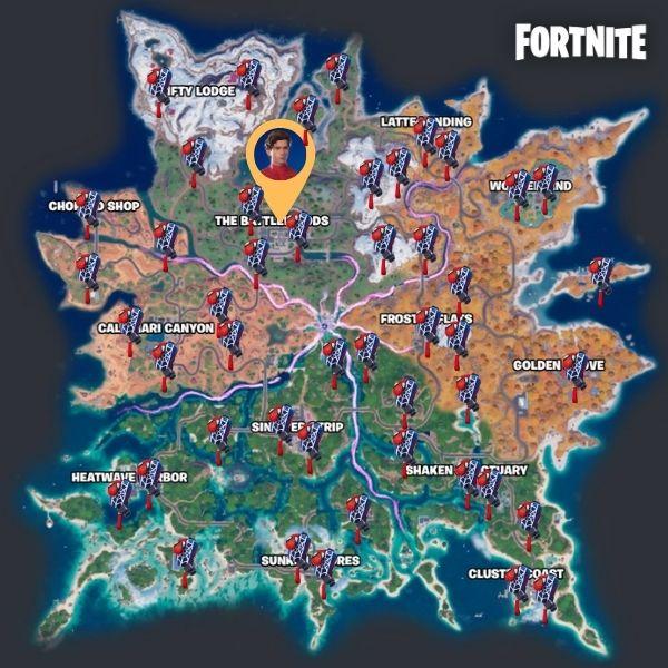 Fortnite Spider-Man Backpack Locations