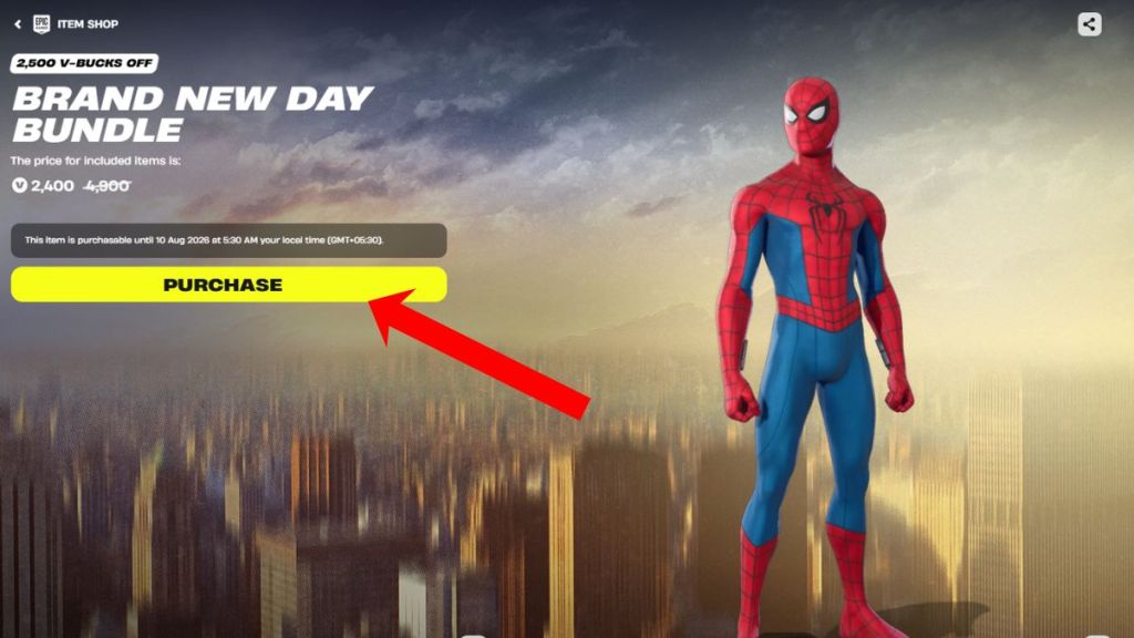 Spider-Man Brand New Day Skin in Fortnite