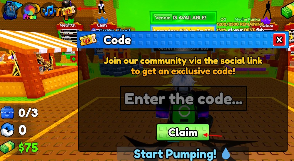 +1 Drain Water Per Click codes redeem