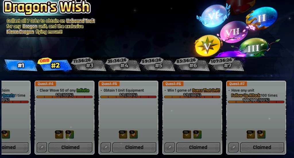 Anime Expeditions Wish Orb 2 quests