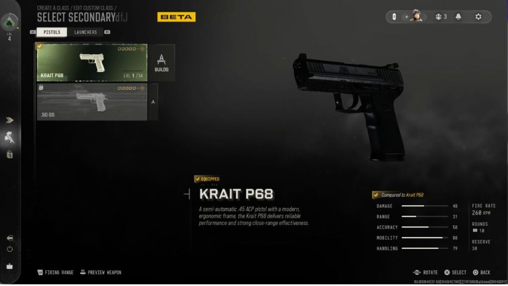 Call of Duty Modern Warfare 4 pistols