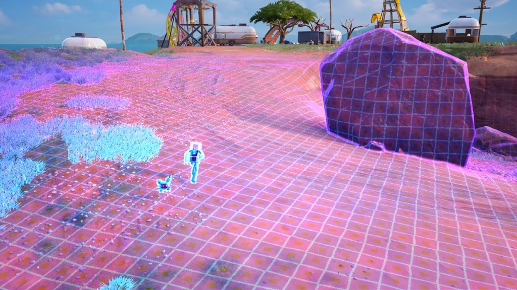 Cheat Code Locator searching the map in Fortnite