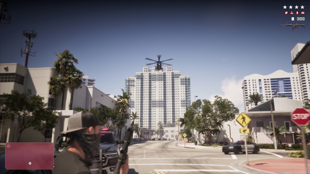 Chopper arriving with higher GTA 6 wanted level stars