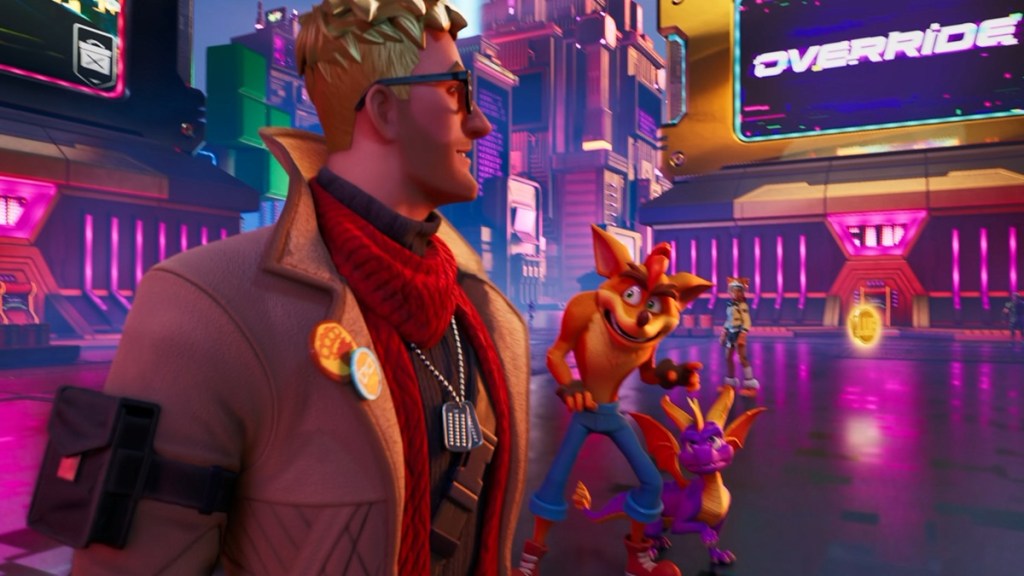 Crash Skin and Spyro Sidekick in Fortnite