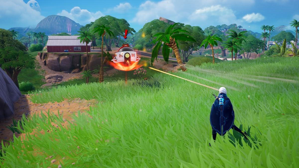 Fighting Doctor Eggman in Fortnite