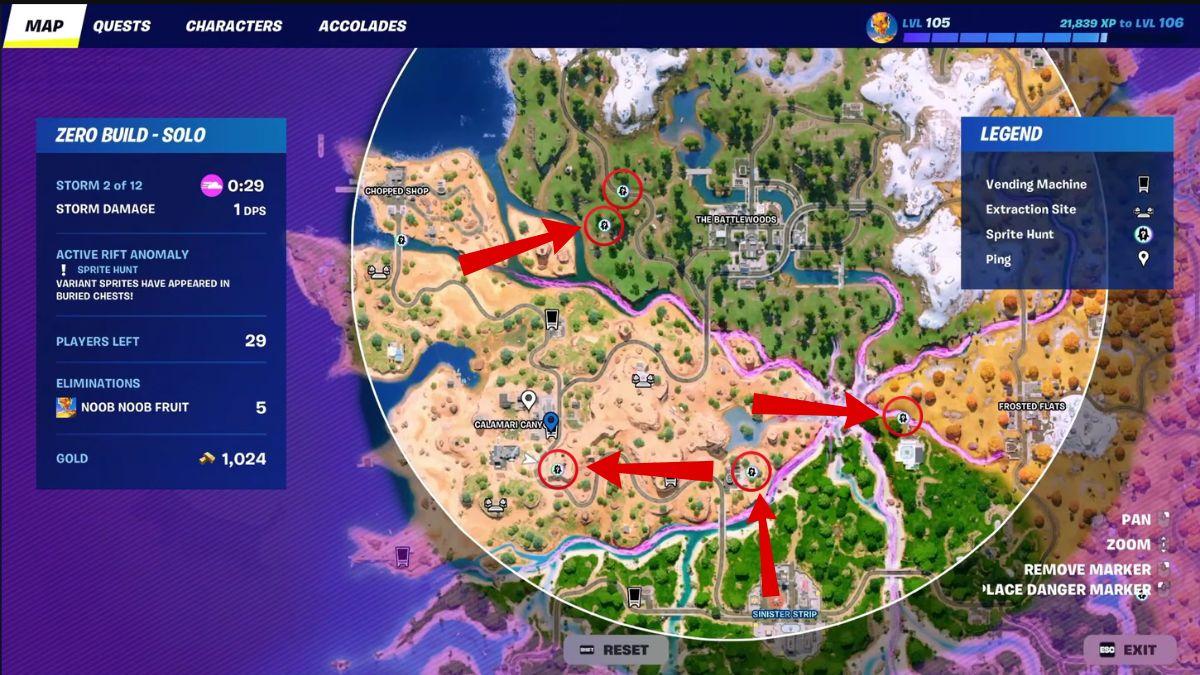 Fortnite Sprite Hunt Rift Anomaly Guide: How to Find Guaranteed Rare ...