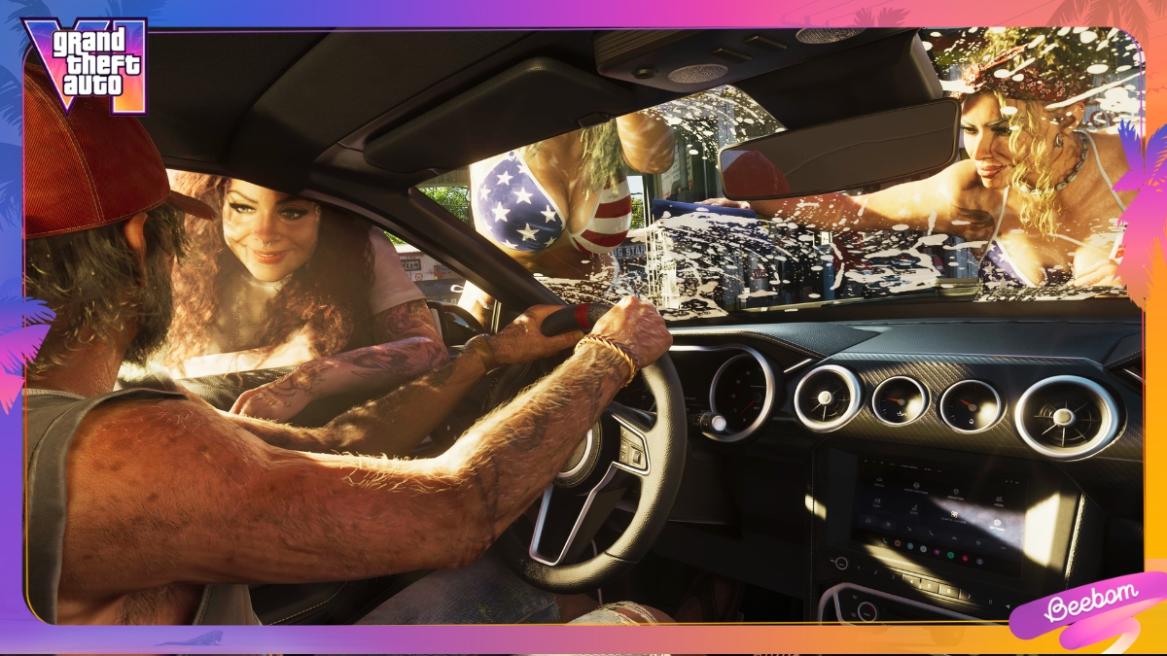 GTA 6 first person mode - player looking at the driver