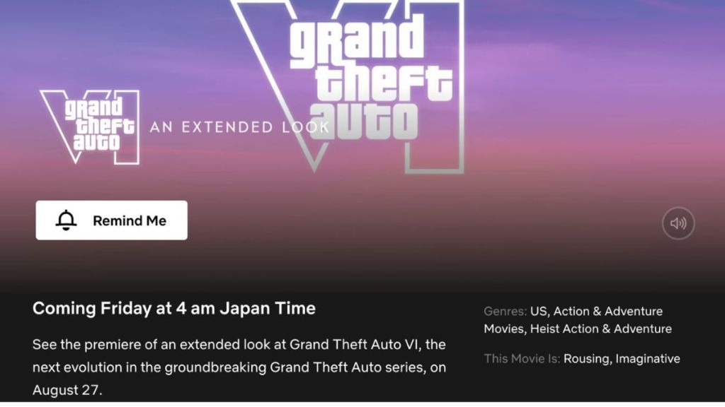 GTA 6 Extended Look on Netflix