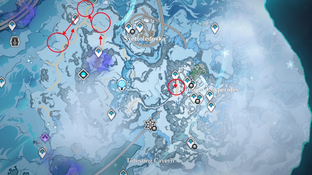 Genshin Impact Flockingweed farming route