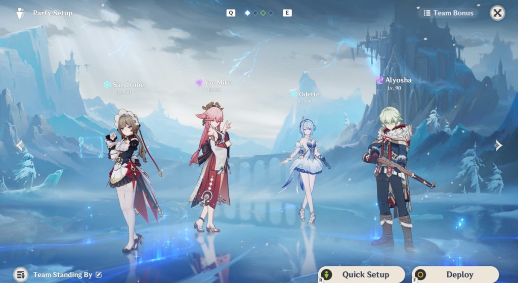 Genshin Impact Sandrone Stellar Conduct team