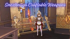 Genshin Impact Snezhnaya Craftable Weapons