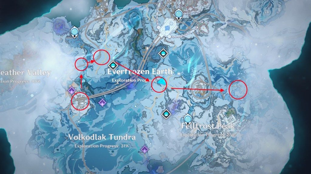 Genshin Impact Snowball Flower locations
