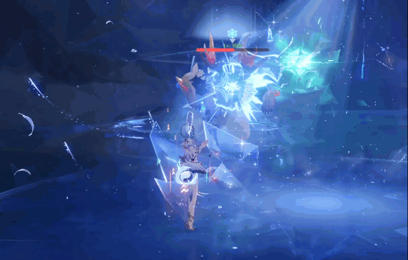Genshin Impact Stellar Swirl reaction with odette