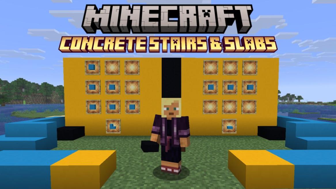 How to Craft Concrete Stairs and Slabs in Minecraft
