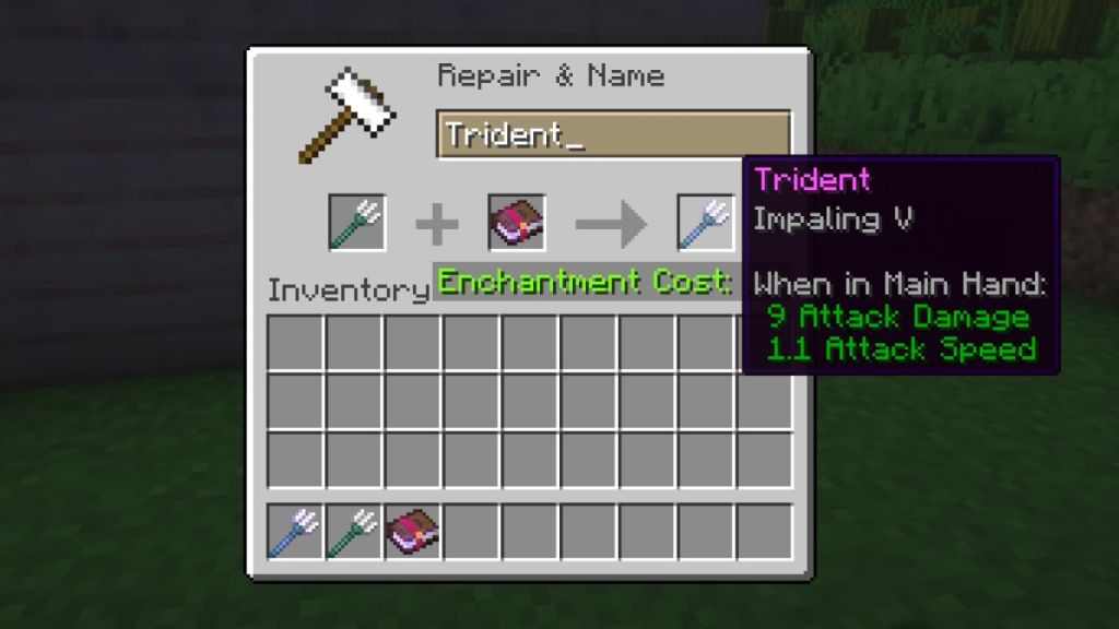 Impaling 5 in Minecraft