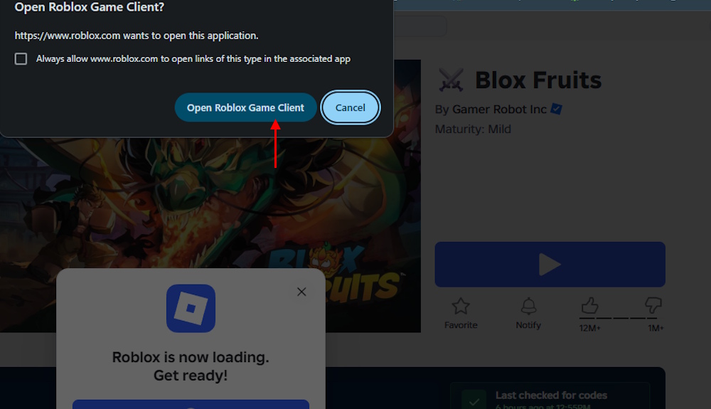 Join private servers links in Blox Fruits
