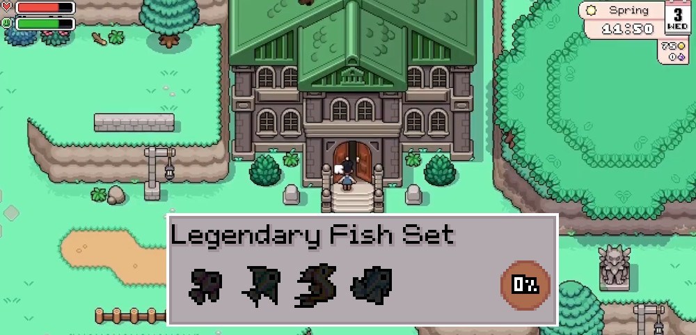 Legendary fish set in Fields of Mistria