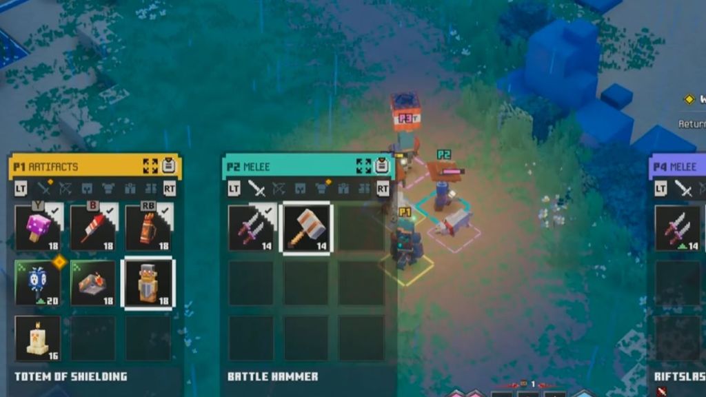 Mini Inventory in Minecraft Dungeons 2