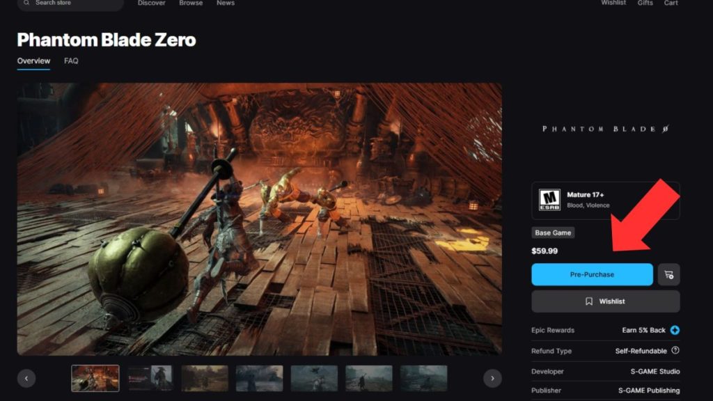 Phantom Blade Zero Pre-Purchase In Epic Games Store To Get Free Soul Skin In Fortnite