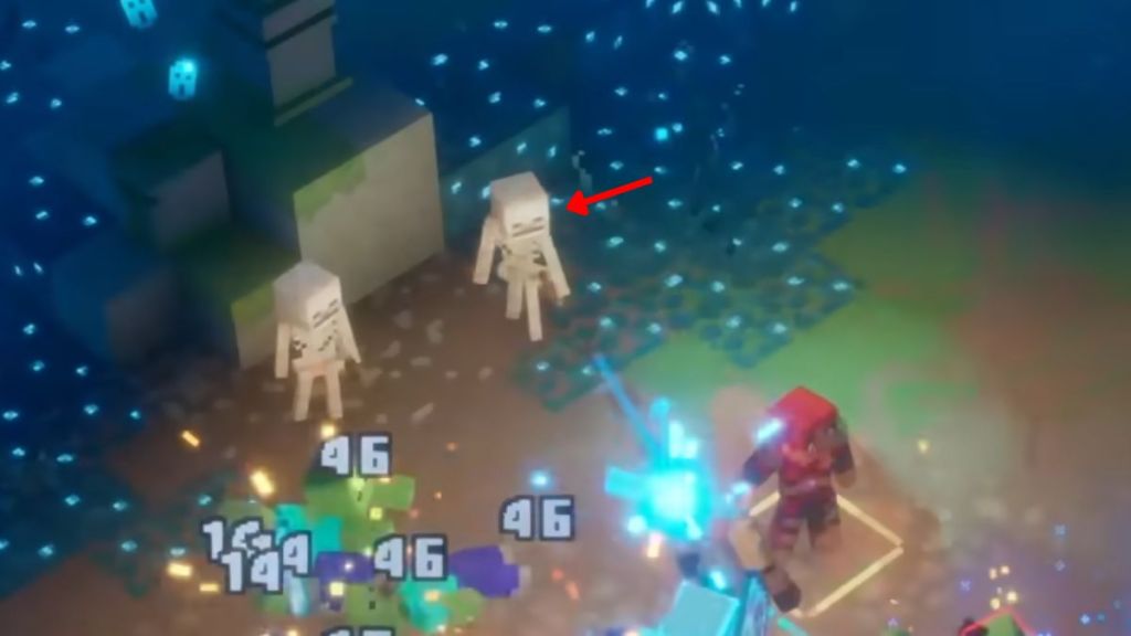 Skeleton enemies in Minecraft Dungeons 2