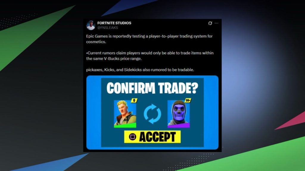Skin Trading In Fortnite Is A Rumor, But Could Be Real