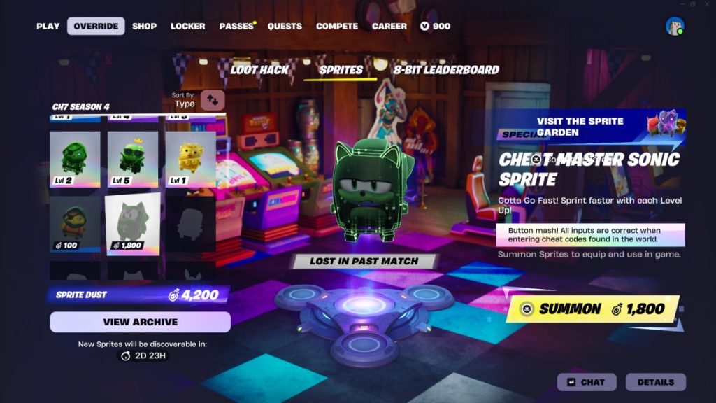 Summon Lost Sprite using Dust in Fortnite